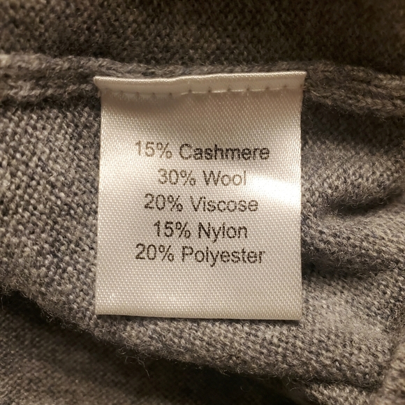 Kallspin Cashmere Wool Blend Sweater Vest Men's Size 2XL Medium Gray V-Neck. - Picture 7 of 9